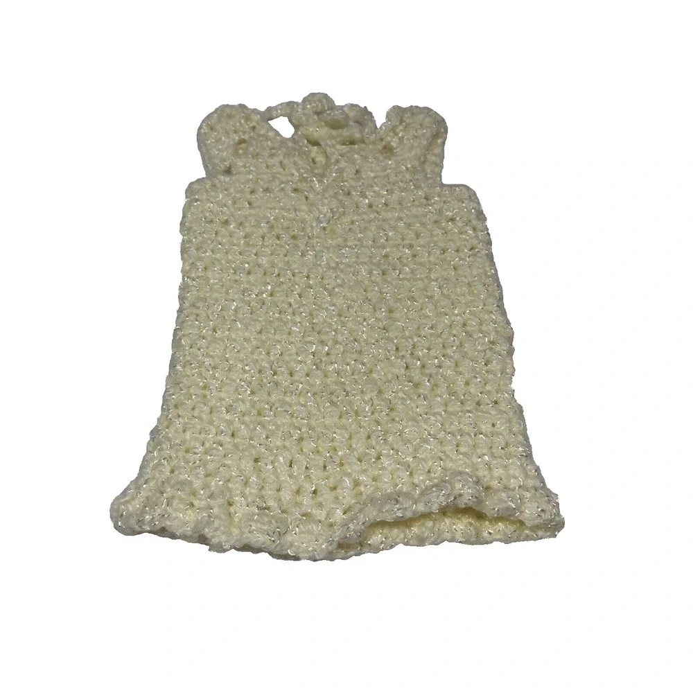 NEW‎ handmade crocheted yarn 18 inch doll outfit dress yellow